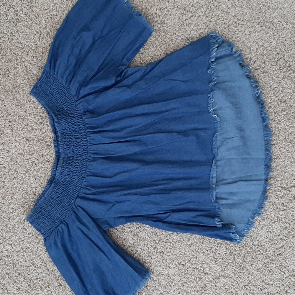 Denim Off Shoulder Top